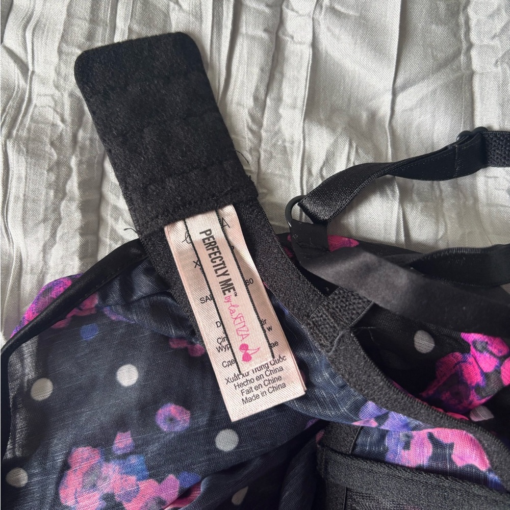 La Senza black and pink floral babydoll chemise - Picture 2 of 3